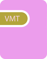 VMT File icon black fill and empty for symbol