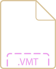 VMT File icon deep rounded outline