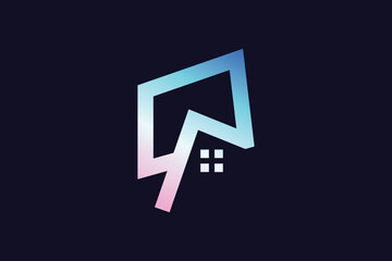 Abstract Modern home logo design template