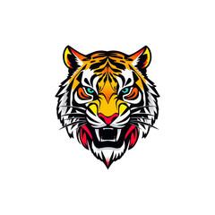 Esport vector logo tiger, tiger icon, tiger head, vector, sticker. Tigar head mascot logo design.