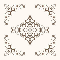 decorative corner frame square border frame border line greeting card invitation card product label