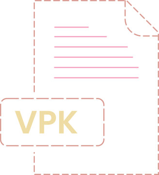 VPK icon black rounded dashed outline
