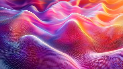 Obraz premium Abstract colorful waves created with digital textures in a vibrant design