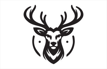 Naklejka premium A vector of deer vector design on white background