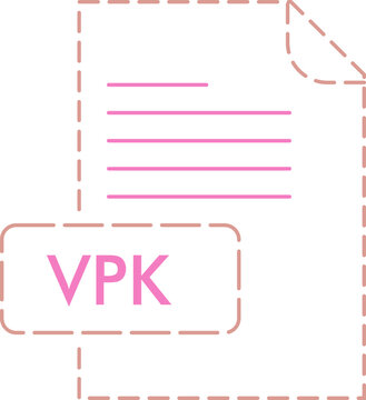VPK File format icon rounded outline