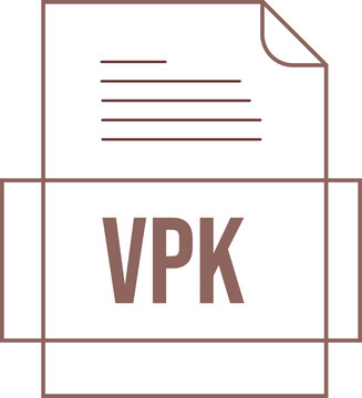 VPK File icon crisp thick outline sharp corners