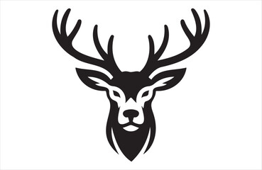 Naklejka premium A vector of deer vector design on white background