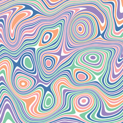 ABSTRACT ILLUSTRATION MARBLED TEXTURE LIQUIFY PSYCHEDELIC PASTEL SOFT COLORFUL DESIGN. OPTICAL ILLUSION BACKGROUND VECTOR DESIGN