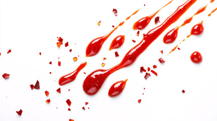 Red Sauce Drizzle with Chili Flakes