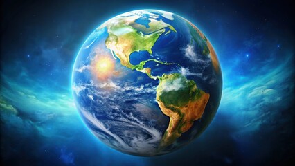 Fototapeta premium Planet Earth isolated on background, Earth, planet, isolated,global, space, universe, astronomy, sphere