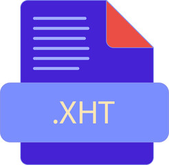 XHT File extention icon old minimal color fill