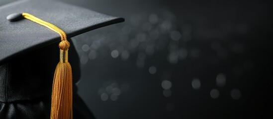 Graduation Cap with Golden Tassel