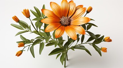 Closeup of a beautiful orange flower