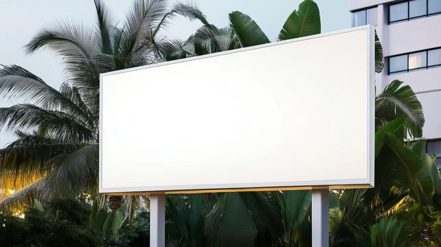 Billboard with a wellness product ad near a yoga studio, health marketing, fitness audience