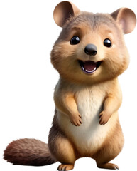 Obraz premium Cute Quokka Cartoon Clipart, Perfect for Kids. 