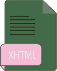 XHTML file extension icon rounded lines and crisp corners