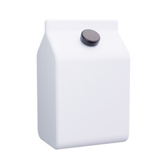 milk 3d render icons