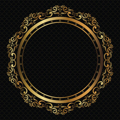 Vintage label design with monograms and frames