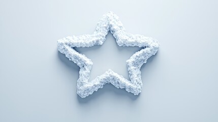 Star rating in a cloud shaped frame, set against a clean background with a soft, luminous, and dreamy effect