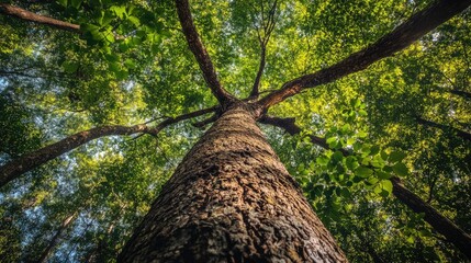 Naklejka premium Sustainability net zero carbon negative forest nature Biodiversity Diversity