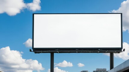 Fototapeta premium Billboard showcasing an airline promotion at a busy downtown station, travel marketing, commuter engagement