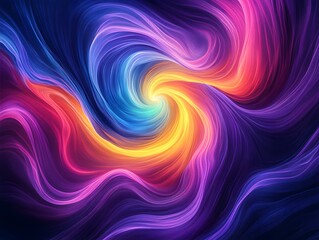 Fototapeta premium Abstract Neon Wind Currents Swirling with Energy.