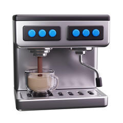 coffee machine 3d render icons