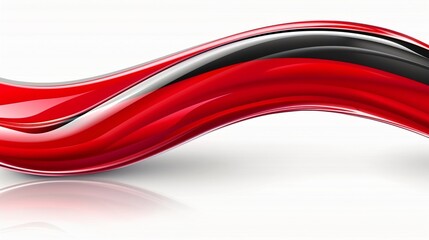 A sleek red and black wave with a glossy finish.