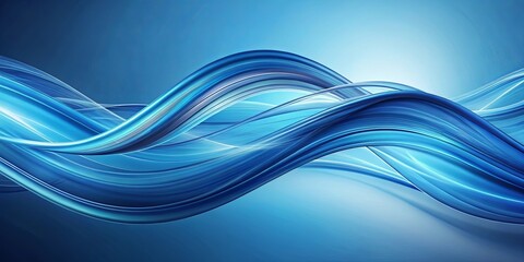 Fototapeta premium Abstract background of swirling blue lines resembling waves and fluid motion