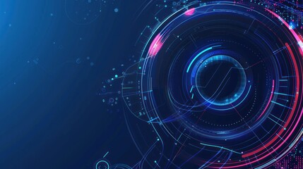 Obraz premium Abstract Futuristic Digital Interface