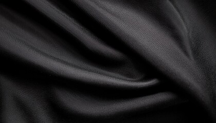 布地 テクスチャー サテン シルク 黒 柔らかさ ドレープ 光沢 優雅さ 高級 ファッション デザイン 素材 衣服 滑らかさ 暗さ 深さ 影 光 反射 皺
