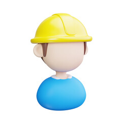 engineer 3d render icons