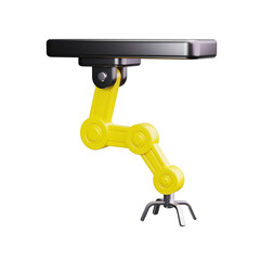 robotic 3d render icons