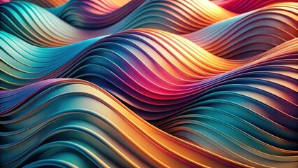 Naklejka premium Close-up of abstract wavy shapes , water, curves, organic, flowing, textures, pattern, background, design, art, movement