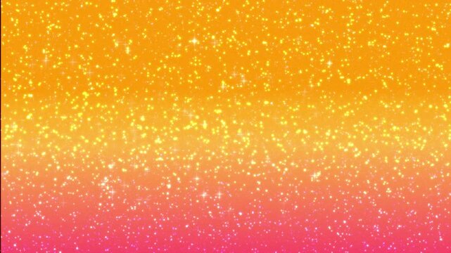 キラキラ光るラメとオレンジカラーのグラデーション背景