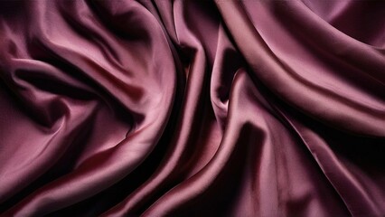Obraz premium Close-up of soft, flowing maroon fabric with smooth, elegant drapes.