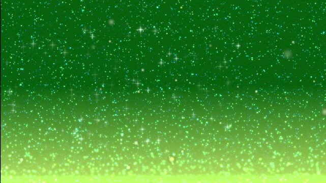 キラキラ光るラメとグリーンカラーのグラデーション背景