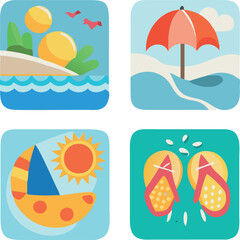 Summer Icons Set