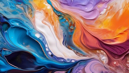 Abstract Fluid Acrylic Paintings