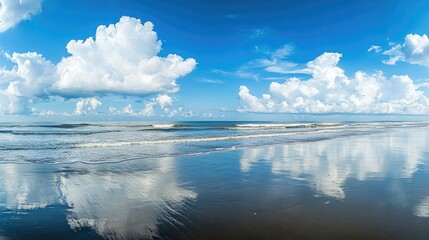 Obraz premium tropical beach panorama, seascape with a wide horizon