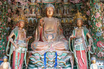 Gilded sculptures & painted statues art of the Ming and Qing Dynasties in Minor Western Heaven...