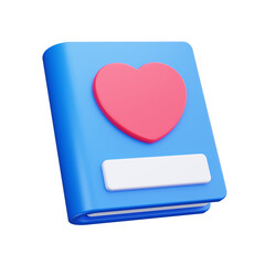 romantic 3d render icons