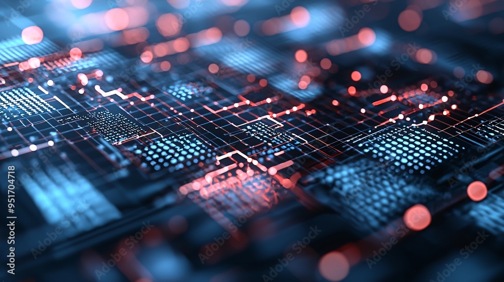 Poster abstract 3d grid representing a website s architecture, backend development visualization, digital i