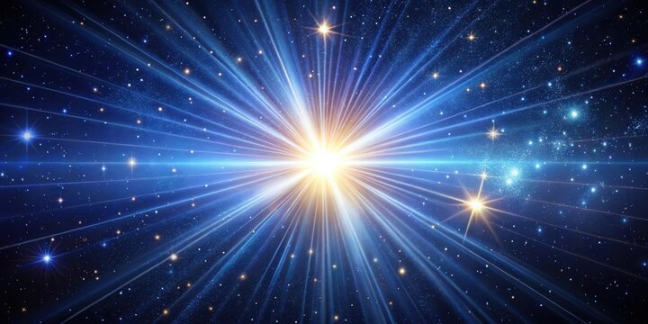 Dynamic starburst in space with stars flying outwards , space, stars, galaxy, dynamic, movement, energy, cosmic, explosion