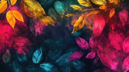 Vibrant leafy abstract in captivating