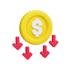 decrease 3d render icons