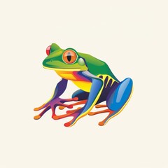 frog logo design with vector concept on white background