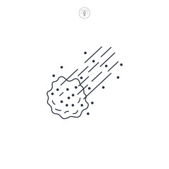 Comet icon symbol vector illustration isolated on white background