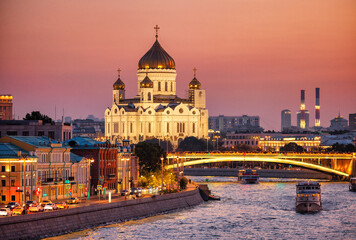 Obraz premium View of the Cathedral of Christ the Saviour