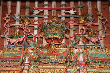 Gilded sculptures & painted statues art of the Ming and Qing Dynasties in Minor Western Heaven Mahavira Temple, Linfen, Shanxi Province, China - a famous ancient building in the game Black Myth Wukong